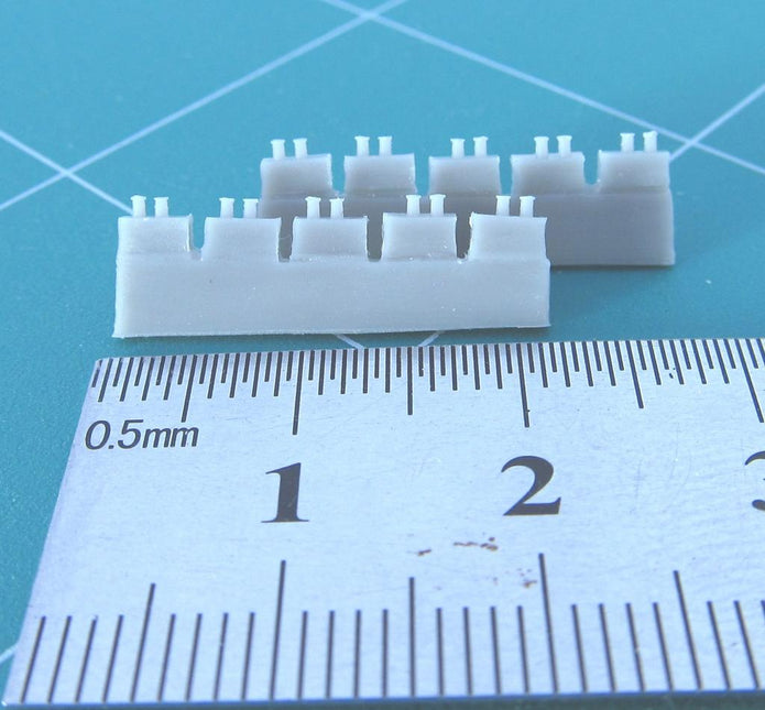 Bollard type 1 - 10 pcs Scale 1:700 Metallic Details MDR70001