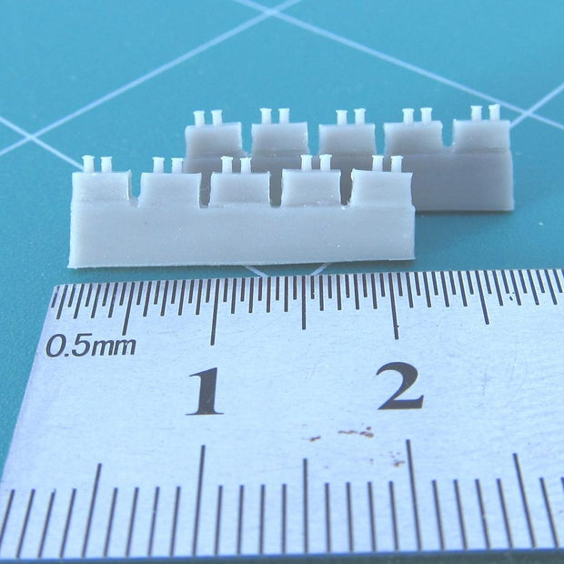 Bollard type 1 - 10 pcs Scale 1:700 Metallic Details MDR70001