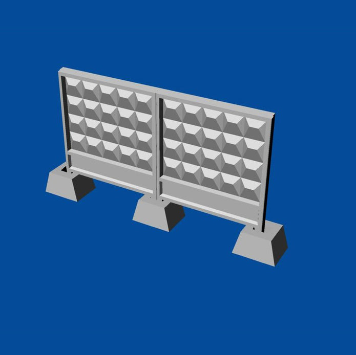 Soviet concrete barrier type PO-2 in scale 1:72, The set contains 8 plates and 9 footing, Scale 1:72 Metallic Details MDR7201