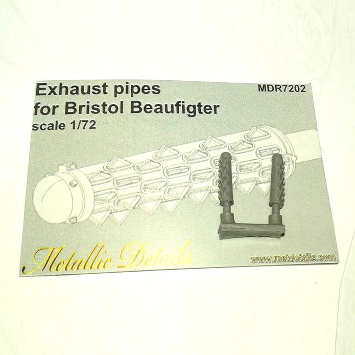 Bristol Beaufighter, Exhaust pipes Scale 1:72 Metallic Details MDR7202