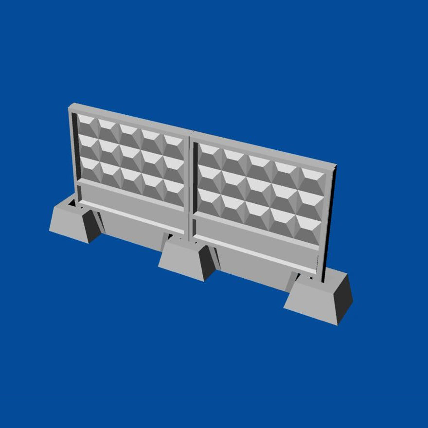 Concrete fence PO-3m Scale 1:72 Metallic Details MDR7206