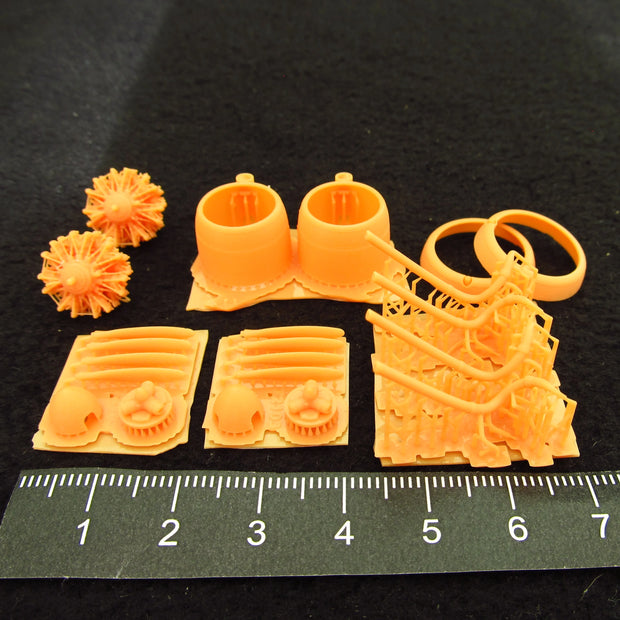 Gotha Go 244B, Cowlings, Propeller and Engines Detailing set (3D-Printed) Scale 1:72 (Recommended for kit: Italeri) Metallic Details MDR72102 - For Model Kit Aircraft