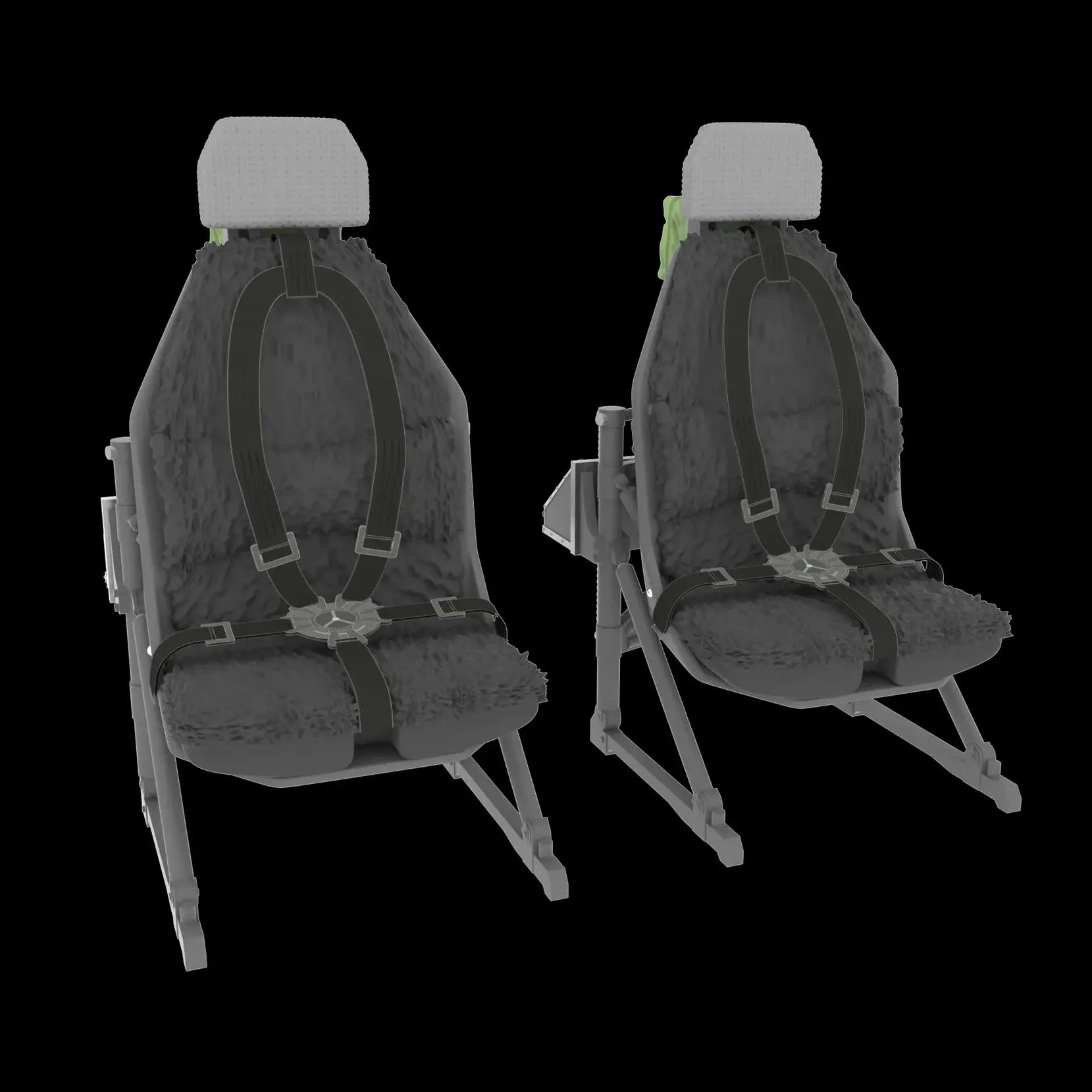 Pilot seats for Sikorsky UH-60, SH-60, MH-60 early Scale 1:72 Metallic Details MDR72117