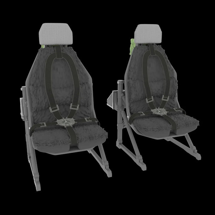 Pilot seats for Sikorsky UH-60, SH-60, MH-60 early Scale 1:72 Metallic Details MDR72117