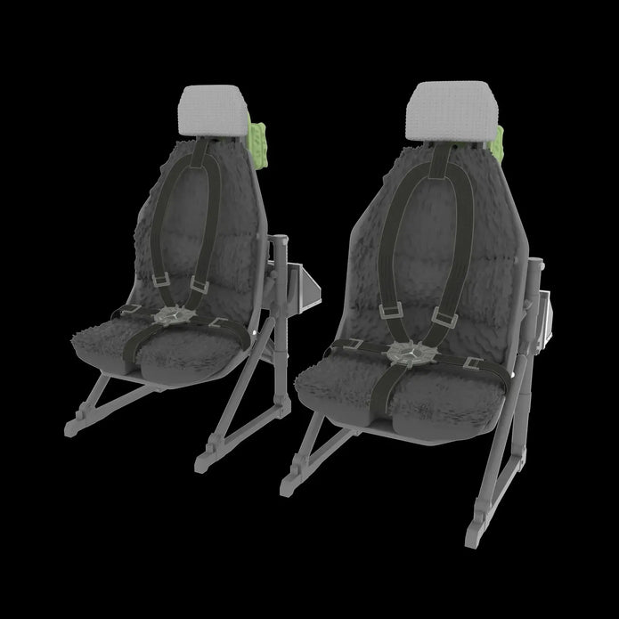 Pilot seats for Sikorsky UH-60, SH-60, MH-60 early Scale 1:72 Metallic Details MDR72117
