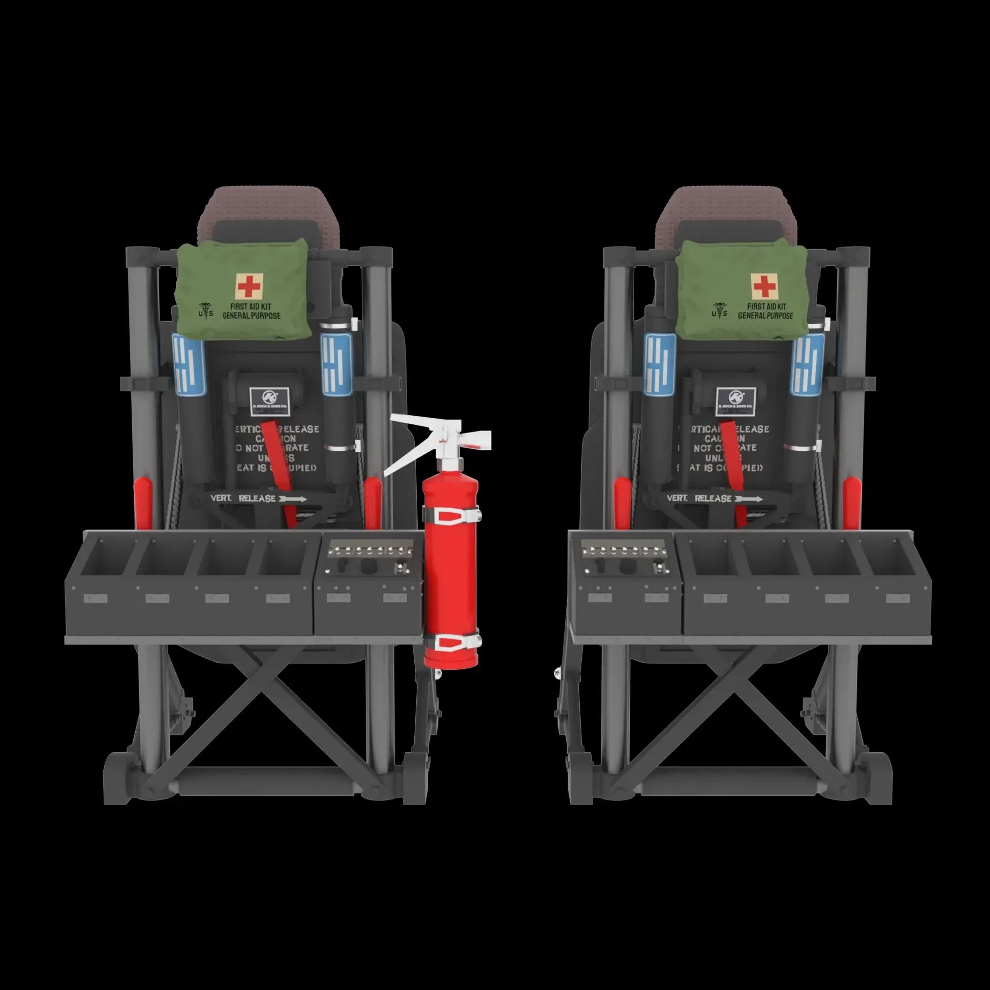 Pilot seats for Sikorsky UH-60, SH-60, MH-60 late Scale 1:72 Metallic Details MDR72118