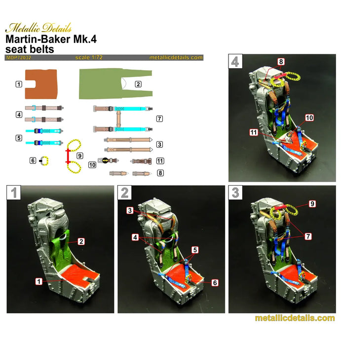 Martin-Baker Mk.4 Ejection seat Scale 1:72 Metallic Details MDR72119
