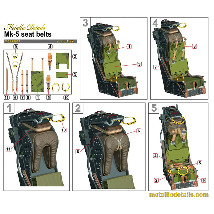 Martin-Baker Mk.5 Ejection seat Scale 1:72 Metallic Details MDR72120