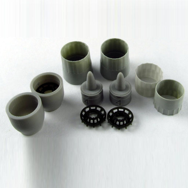 Sukhoi Su-27, Jet Nozzles Detailing set (Resin) Scale 1:72 (Recommended for kit: Zvezda, Hasegawa, HobbyBoss) Metallic Details MDR7212 - For Aircraft Model Kit