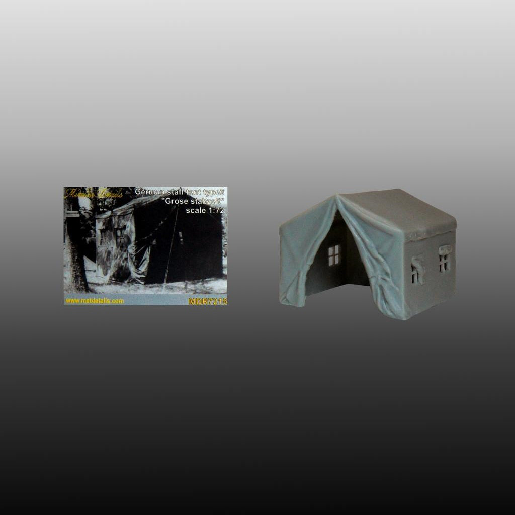 German staff tent type 3 - Detailing sets for Dioramas Scale 1:72 Scale 1:72 Metallic Details MDR7215