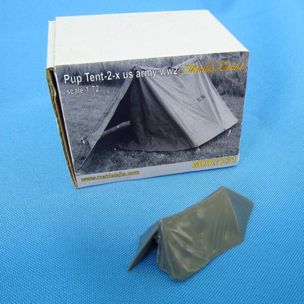 U.S. WWII Pup tent 2 x Detailing sets for Dioramas Scale 1:72 Metallic Details MDR7231