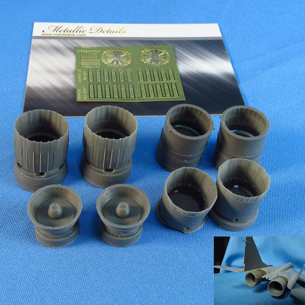 Mikoyan MiG-29, Jet Nozzles (opened) Resin, Photoetch Scale 1:72 (Recommended for kit: Zvezda, Trumpeter) Metallic Details MDR7234 - For Model Kits Aircraft