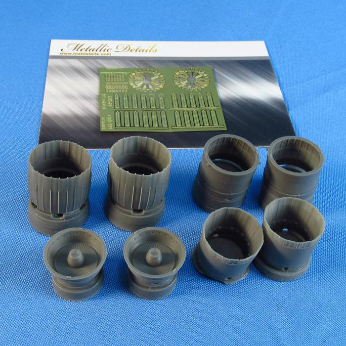 Mikoyan MiG-29, Jet Nozzles (opened) Resin, Photoetch Scale 1:72 (Recommended for kit: Zvezda, Trumpeter) Metallic Details MDR7234 - For Model Kits Aircraft
