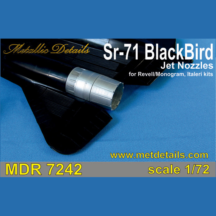 Lockheed SR-71 Blackbird, Jet Nozzles (for Revell/Monogram, Italeri) Scale 1:72 Metallic Details MDR7242