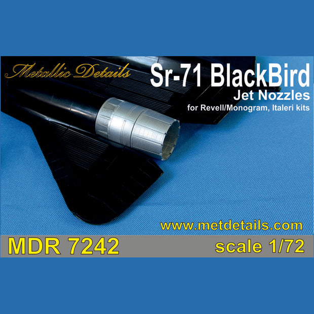 Lockheed SR-71 Blackbird, Jet Nozzles (for Revell/Monogram, Italeri) Scale 1:72 Metallic Details MDR7242