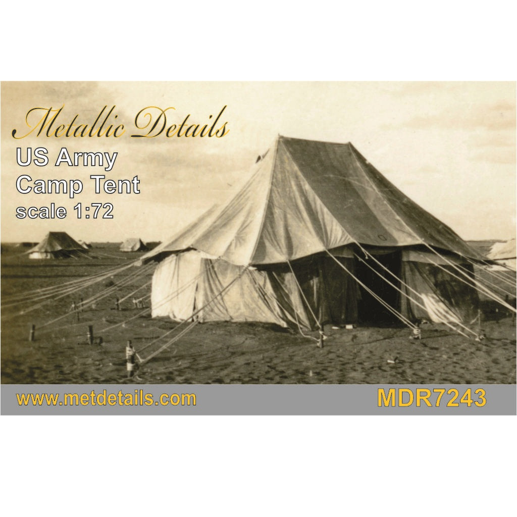 U.S. Army Camp Tent - Detailing sets for Dioramas Scale 1:72 Metallic Details MDR7243
