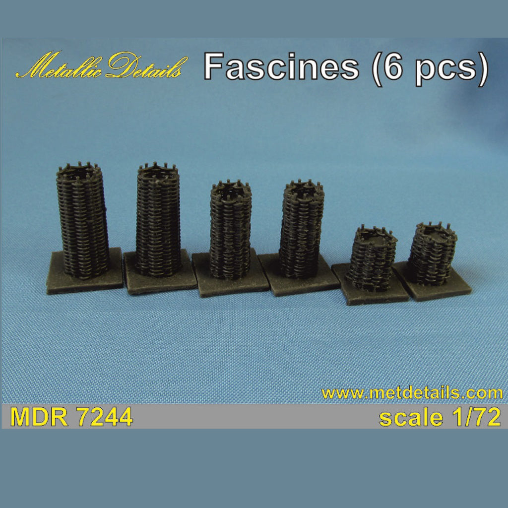 Fascines (6 pcs) -Detailing sets for Dioramas Scale 1:72 Metallic Details MDR7244