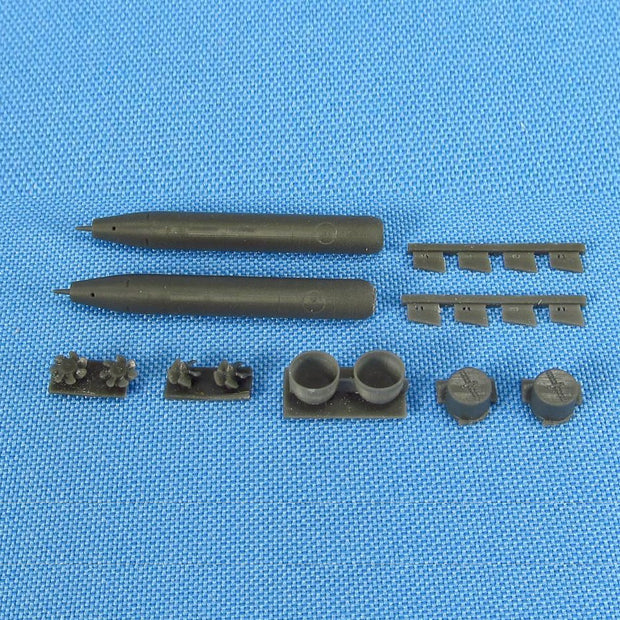 Torpedo Mk-54 - torpedo is lightweight aerial anti-submarine warfare torpedo (2 pcs) Scale 1:72 Metallic Details MDR7246