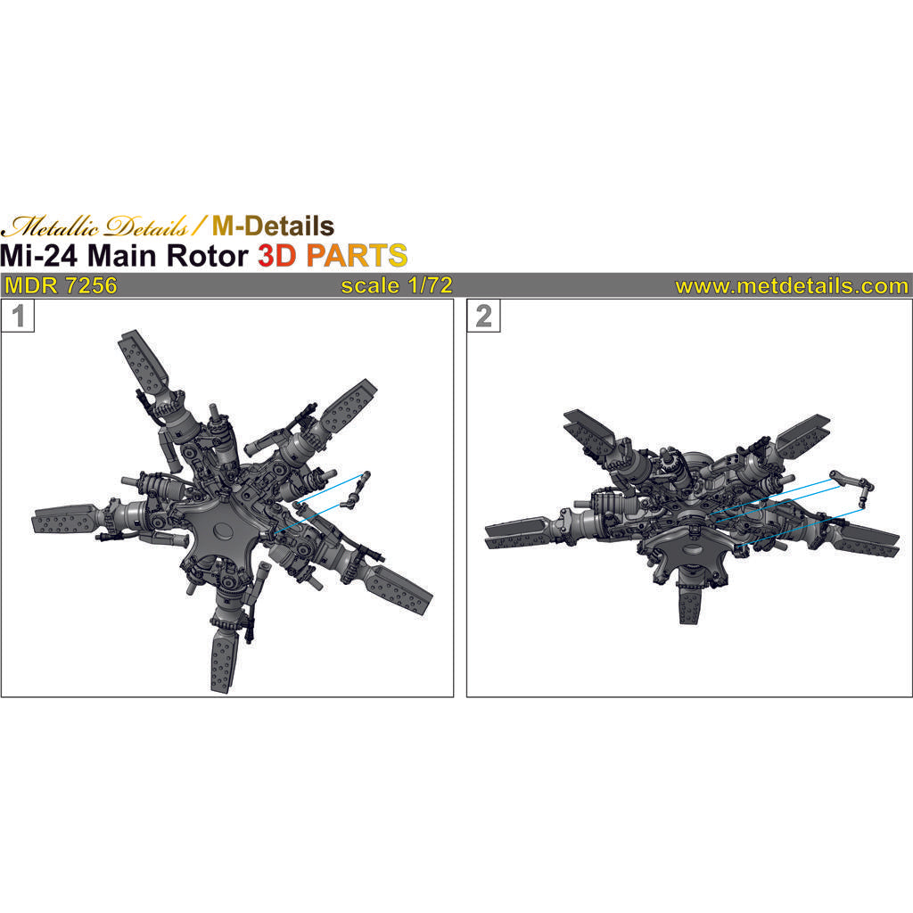 Mi-24, Main rotor Scale 1:72 Metallic Details MDR7256