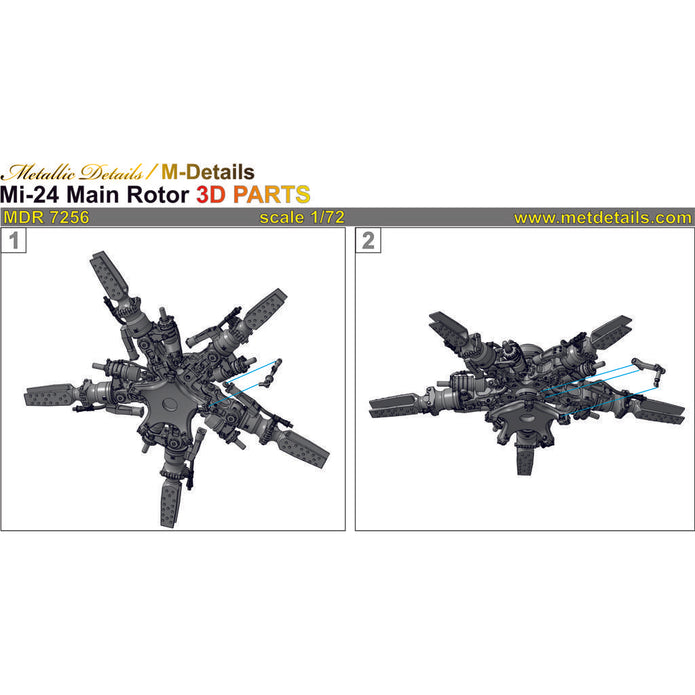 Mi-24, Main rotor Scale 1:72 Metallic Details MDR7256