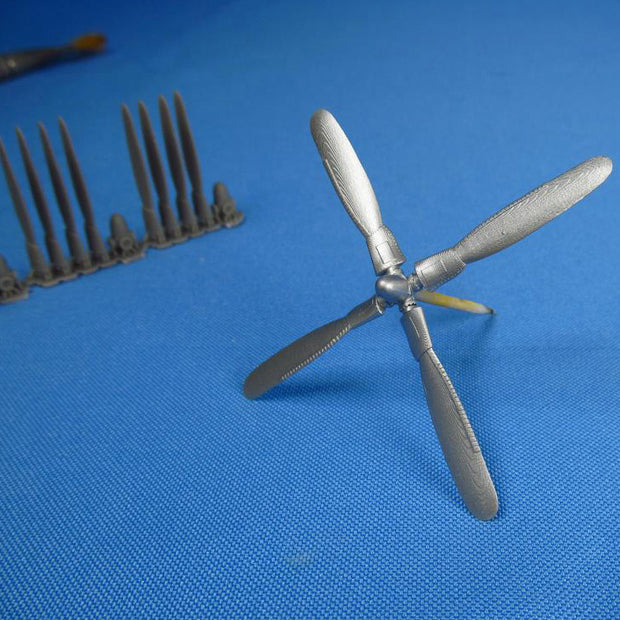 Boeing B-29 Superfortress, Propellers set late type (3D-Printed) Scale 1:72 Metallic Details MDR7281 - For Aircraft Models Kits