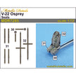 Bell Boeing V-22 Osprey, Seats + 3D Decals Detailing set (3D-Printed) Scale 1:72 Metallic Details MDR7285 - For Model Kit Aircraft