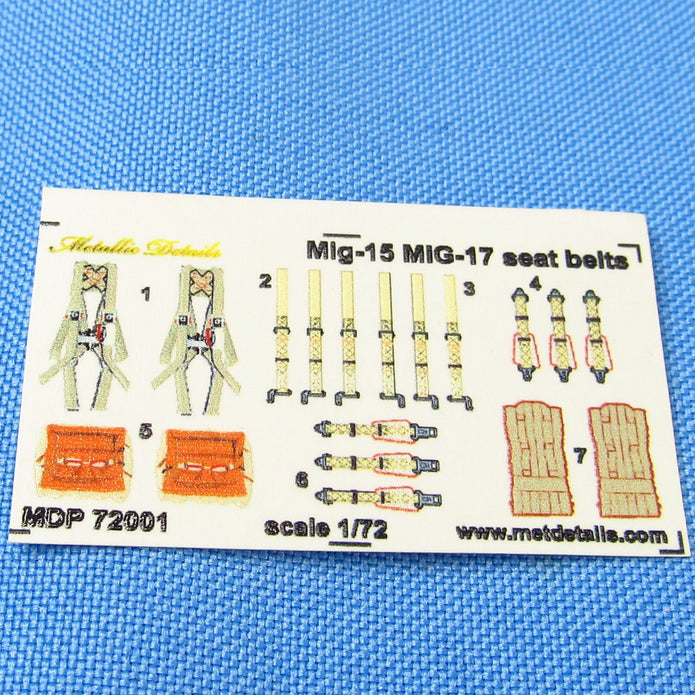 Ejection Seat KK-2 for MiG-17 MiG-19 MiG-21, Seats + 3D Decals Detailing set (3D-Printed) Scale 1:72 Metallic Details MDR7287 - For Aircraft Kit Model