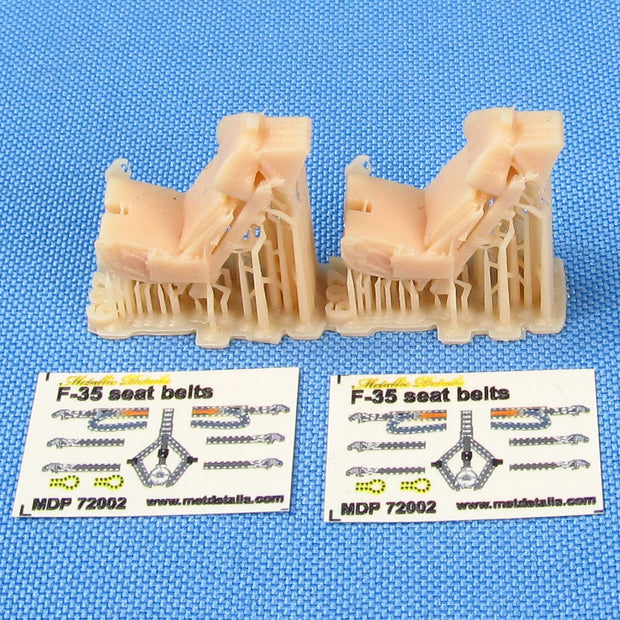 Lockheed-Martin F-35 A Lightning II, Ejection Seats + 3D Decals Detailing set (3D-Printed) Scale 1:72 Metallic Details MDR7289 - For Aircraft Models Kits