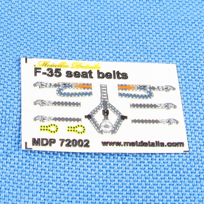 Lockheed-Martin F-35 A Lightning II, Ejection Seats + 3D Decals Detailing set (3D-Printed) Scale 1:72 Metallic Details MDR7289 - For Aircraft Models Kits