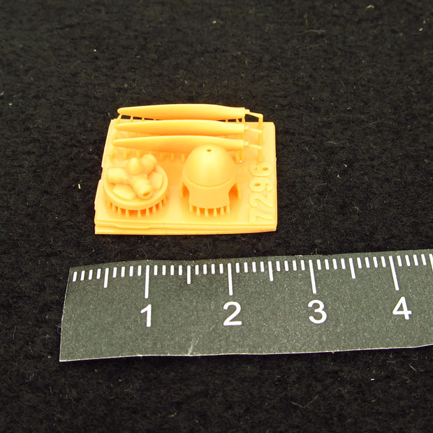 Arado Ar 196, Propeller Detailing set (3D-Printed) Scale 1:72 Metallic Details MDR7296 - For Model Aircraft Kits