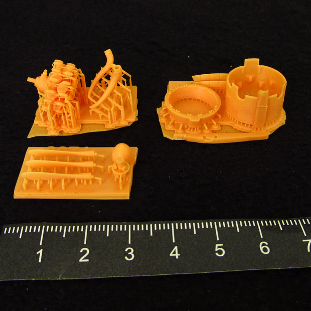 Fiat CR,42 Falco, Cowling, Propeller and Engine Detailing set (3D-Printed) Scale 1:72 Metallic Details MDR7298 - For Model Kits Aircraft