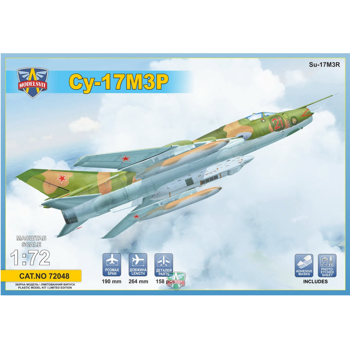 Modelsvit 72048 Plastic model aicraft kit Scale 1:72 Su-17M3R Reconnaissance fighter-bomber