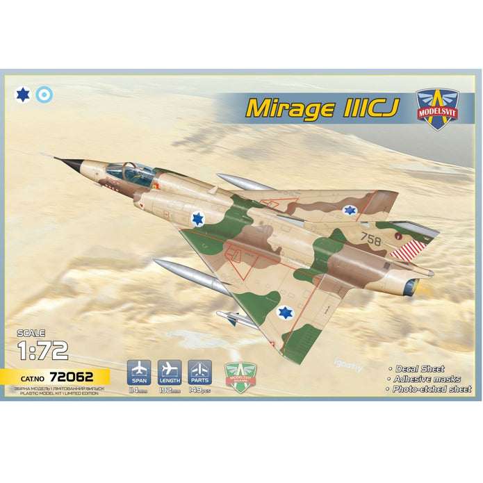 Modelsvit 72062 Plastic model aicraft kit Scale 1:72 Mirage IIICJ