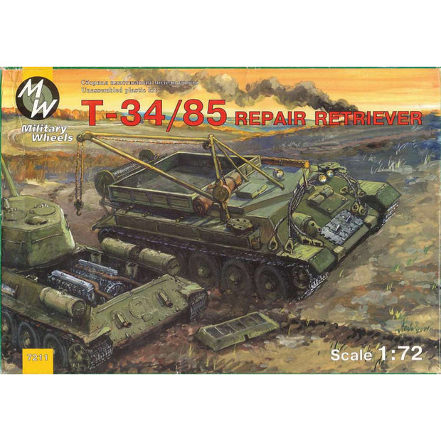 Military Wheels MW7211 T-34/85 Soviet WWII repair retriever Scale 1:72