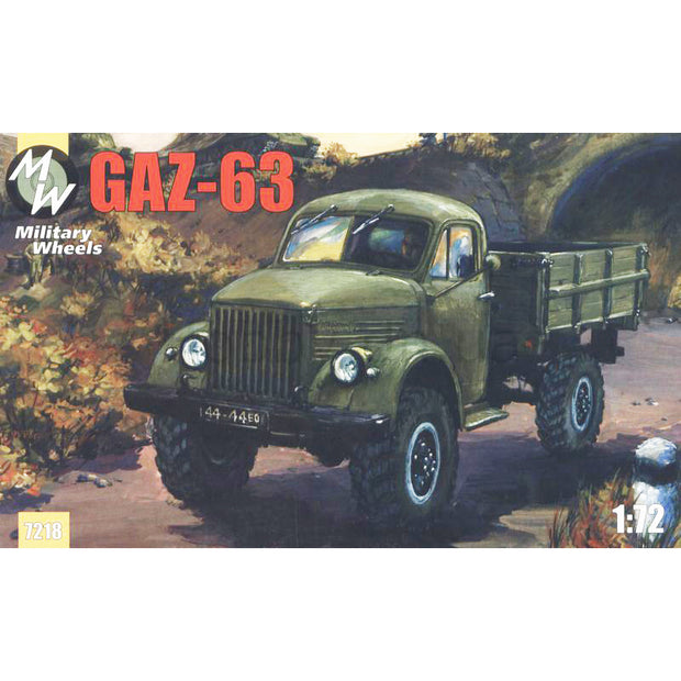 Military Wheels MW7218 Gaz-63 Soviet truck Scale 1:72 Plastic Model Truck Kit