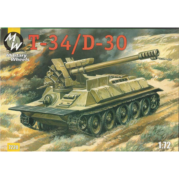 Military Wheels MW7220 T-34/D-30 Syrian self-propelled gun Scale 1:72