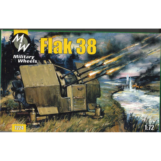 Military Wheels MW7224 Flak 38 German anti-aircraft gun Scale 1:72