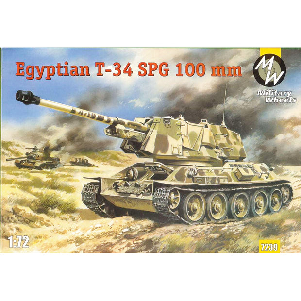Military Wheels MW7239 T-34 Egyptian 100mm self-propelled gun Scale 1:72