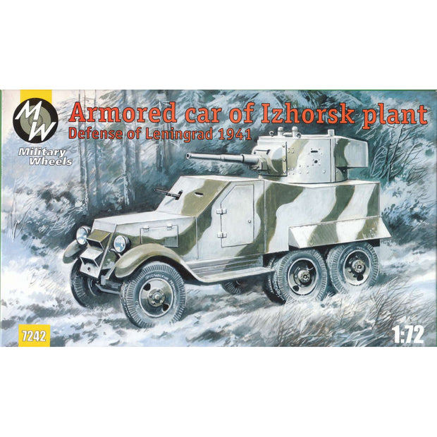 Military Wheels MW7242 Armored car of Izhorsk plant, Leningrad 1942 Scale 1:72