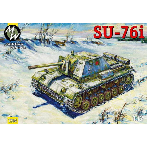 Military Wheels MW7254 SU-76i Scale 1:72 Plastic Model Self-propelled gun Kit