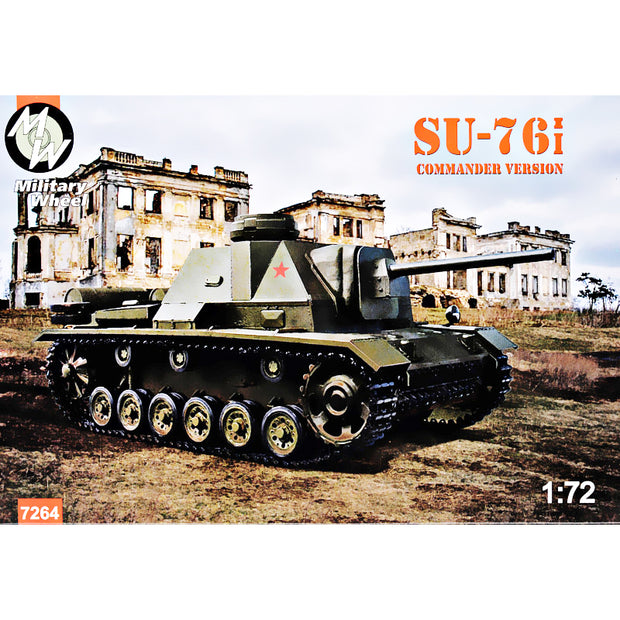 Military Wheels MW7264 SU-76i commander tower version Scale 1:72 Plastic Model Self-propelled gun Kit