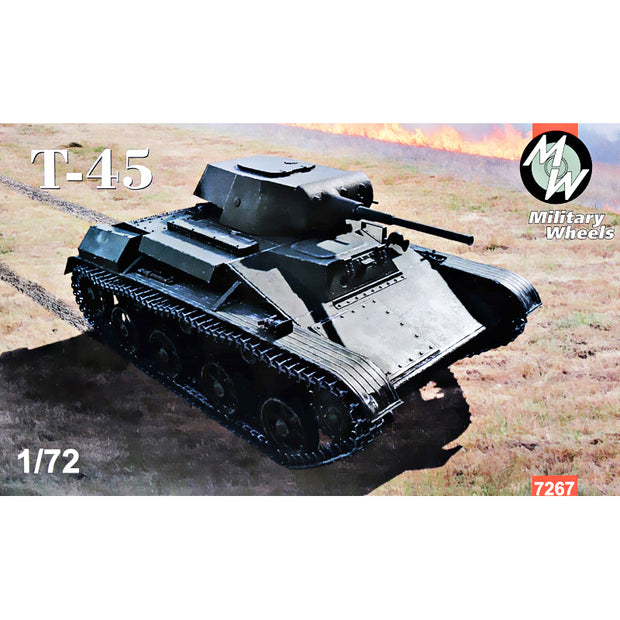 Military Wheels MW7267 Light tank T-45 Scale 1:72 Plastic Model Tank Kit