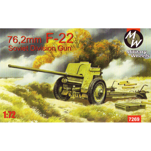 Military Wheels MW7269 76,2 mm antitank gun F-22 Scale 1:72