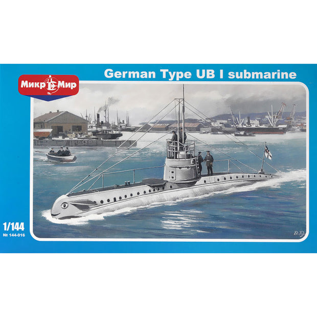 Mikro Mir MM144-016 German Type UB I Submarine Scale 1:144 Plastic Model Submarine Kit