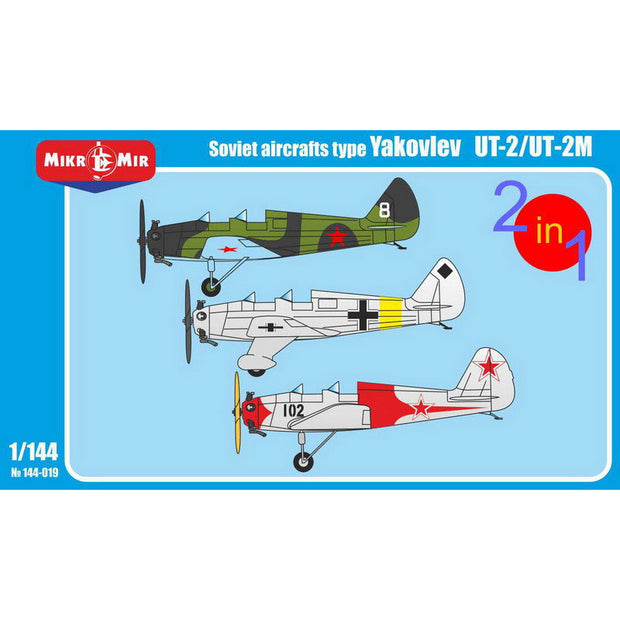 Mikro Mir MM144-019 Soviet Aircrafts Type Yakovlev UT-2/UT-2M Scale 1:144 Plastic Model Aircraft Kit