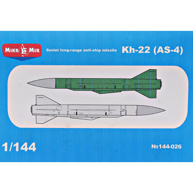 Mikro Mir MM144-026 Kh-22 (AS-4 "Kitchen") long-range anti-ship missile Scale 1:144 Plastic Model Missile Kit