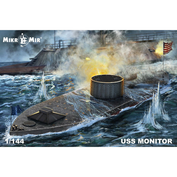 Mikro Mir MM144-028 USS Monitor Scale 1:144 Plastic Model Submarine Kit