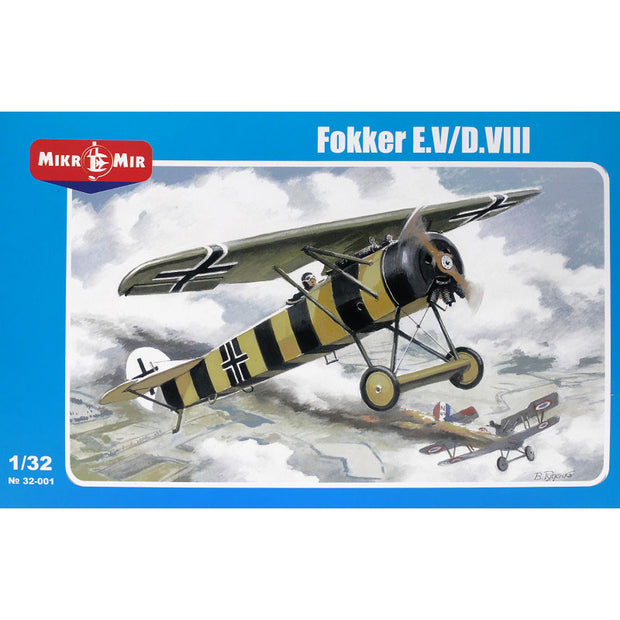 Mikro Mir MM32-001 Fokker E.V/D.VIII Scale 1:32 Plastic Model Aircraft Kit