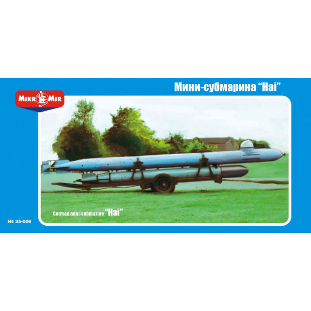 Mikro Mir MM35-006 German mini-submarine 'Hai' Scale 1:35 Plastic Model Submarine Kit
