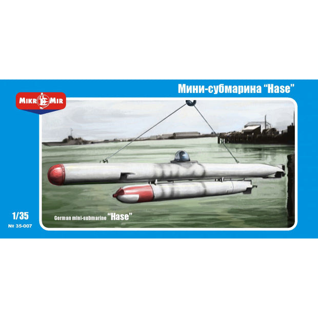 Mikro Mir MM35-007 German mini-submarine Hase Scale 1:35 Plastic Model Submarine Kit